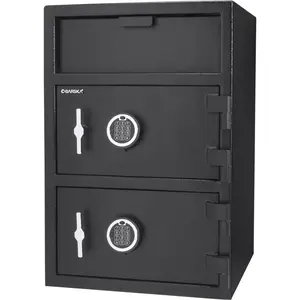 Digital Keypad Two Lock Depository Safe 1 6 2 Cubic Ft(High end and high-quality),for Documents, Jewelry, Valuables,Fireproof Waterproof ,Strong and safe