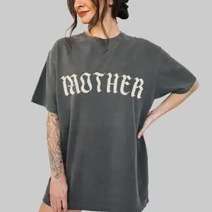 Graphic Tee - Mother Gothic tshirt, trendy alternative metal core tee, old english mother tshirt, oversized mom tee, goth mom t0313 Printed Seamless SoftFather's Day Gift