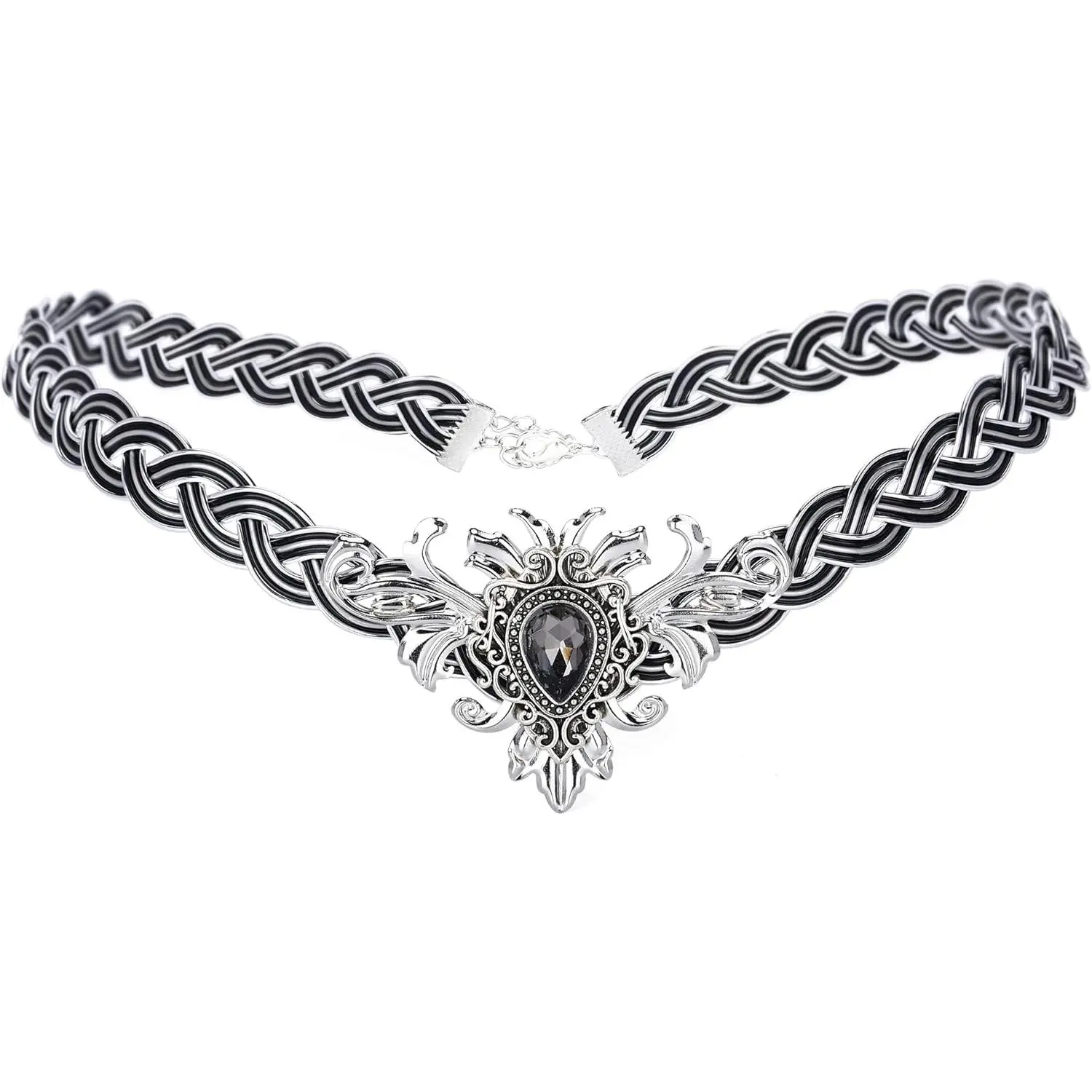 Crown Circlet V-shaped Braided Headpiece Tiara Medieval Viking Cosplay Headband for Renaissance Wedding Prom