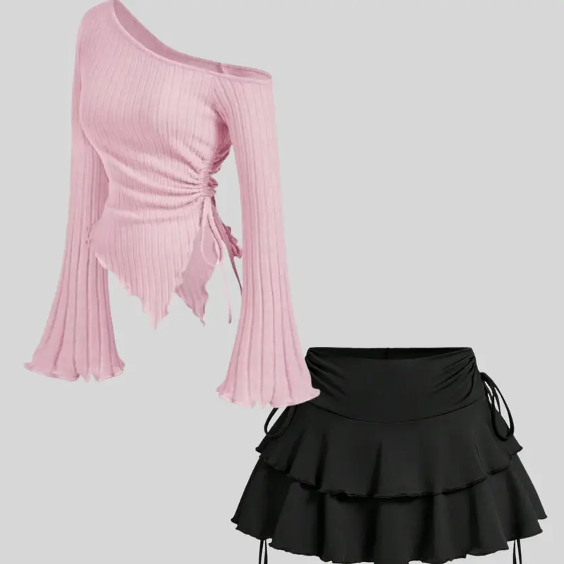 Classic Fashion Plus Size Women's Versatile Short Skirt Set, Casual Matching Set, Stylish Casual Wear, Comfortable Fit, Perfect for Daily