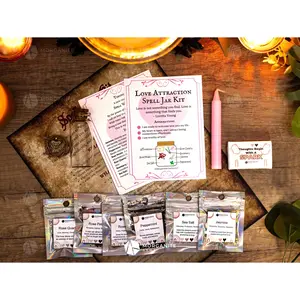 Love Attraction Spell Jar Kit – DIY Love Attraction Ritual Kit for Manifestation, Love Attraction Magic