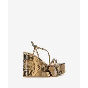 Tatiana Snake Print Platform Wedge Sandal