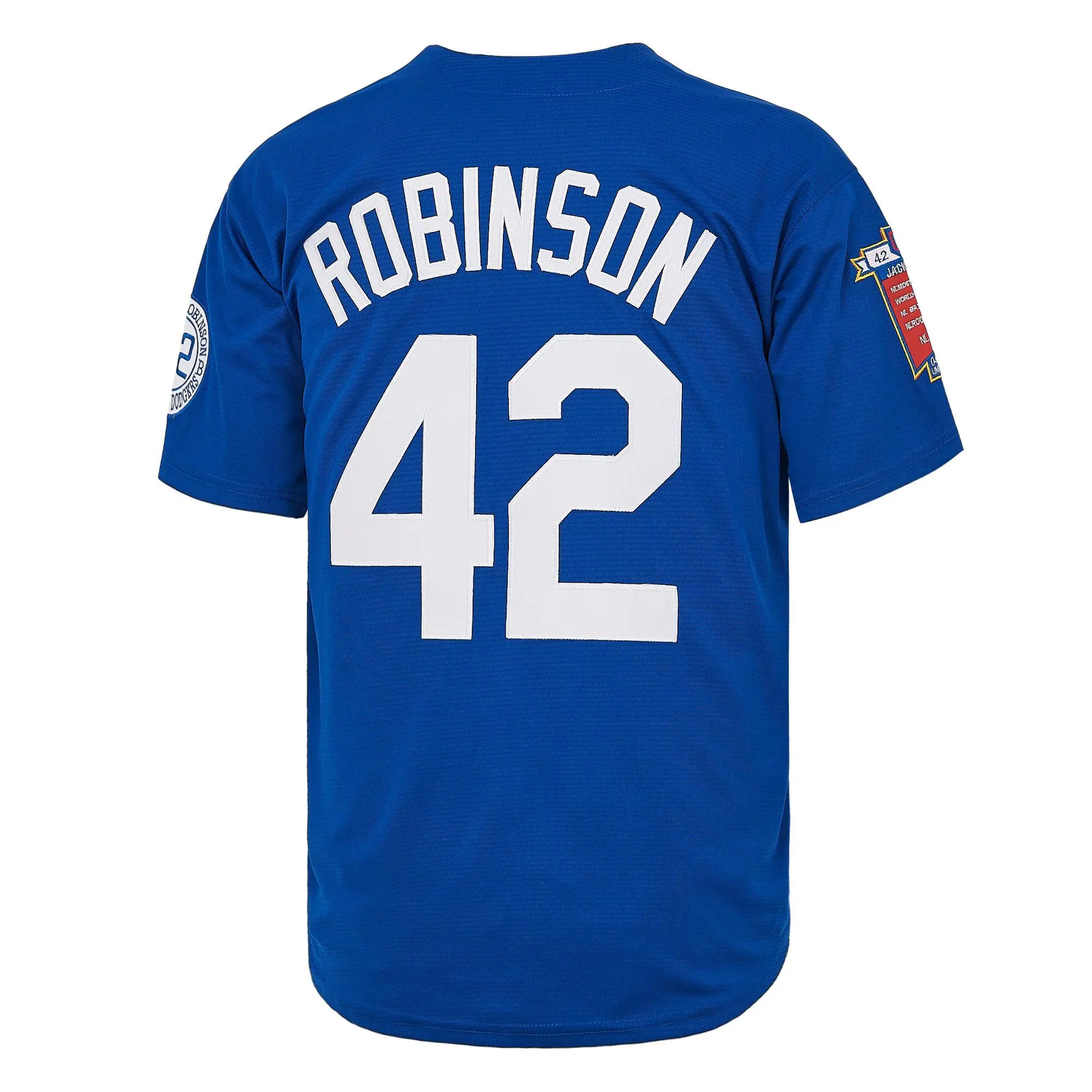 Mens Brooklyn 42 Robinson Baseball Jersey – Legend Vintage with Embroidered Patches, HipHop, Blue, Perfect Gift for Any Occasion