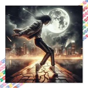 1 set of DIY diamond painting kit, 5D diamond art set, DIY decor city, dancer, moon mosaic, diamond art, DIY art home decoration.