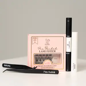 Starter Kit | 100% Handmade, Pre-Glued DIY Eyelash Extensions by Pink Rabbit Cosmetics. The Easiest DIY Lash Extensions at home!!