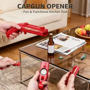 The Perfect Gag Gift! Fun Cap Gun Shooter Bottle Opener for Men. Novelty Beer Cap Launcher Toy & Interactive Party Icebreaker. Great for Bartenders, Groomsmen & Fathers. Funny Bar Accessory Gadget for Home & Outdoor BBQs.