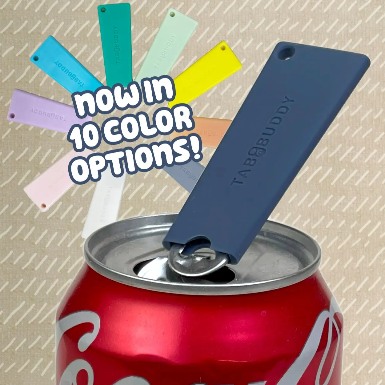 Tab Buddy Classic! Adaptive soda can tab opener help for sore hands, long nails, kids Kitchen Utensils Colorful