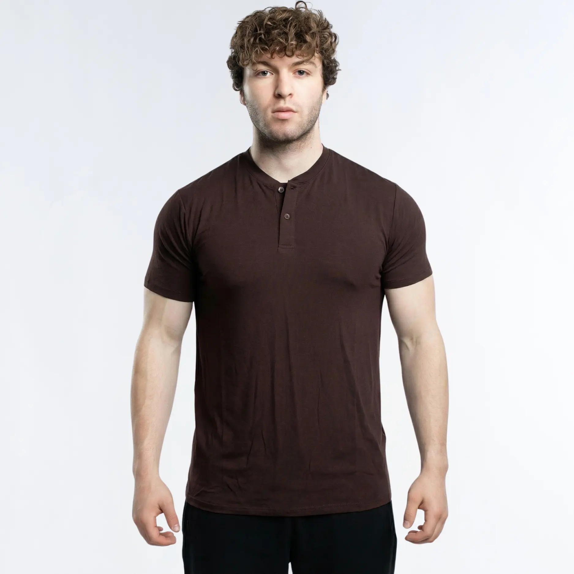 TNRCN EVERCORE HENLEY TECH TEE サイズM EKKO Blank Henley Short Sleeve | Premium Material | Men's Fit