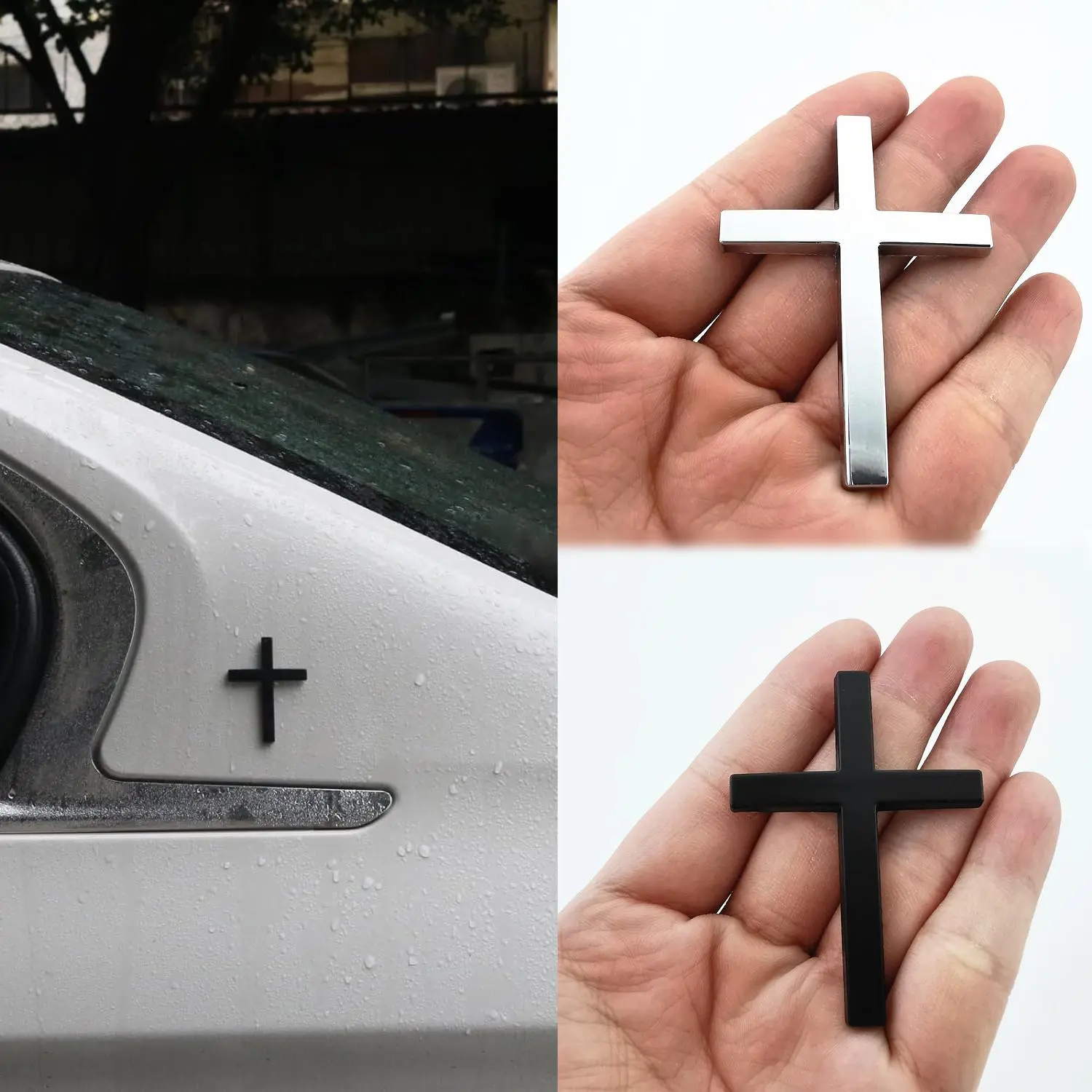 Cross Christian Sticker, 3D Car Sticker for Car Exterior Decorative, Truck Decals, Car Accessories for Women Men, Car Decorative Sticker, Emblem Badge Sticker