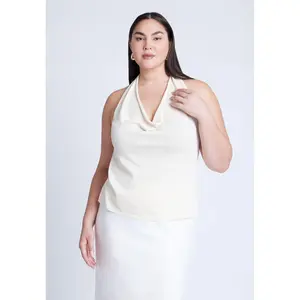 ELOQUII Women's Plus Size Sweater Halter