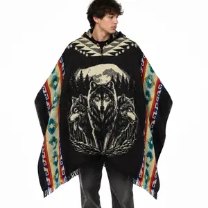 Wolf Poncho Baby Alpaca Hoodie