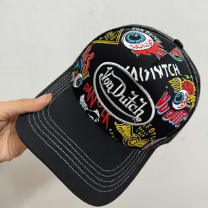 Von Dutch Graffiti Trucker Cap - Premium Snapback Mesh Baseball Hat, Embroidered Logo Graphic Streetwear Limited Edition 2026, Adjustable Unisex Gorra, Urban Fashion Statement, Perfect for TikTok Style