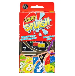 Mattel Games ​UNO Splash Card Game for Outdoor Camping, Travel & Family Nights with Water-Resistent Plastic Cards