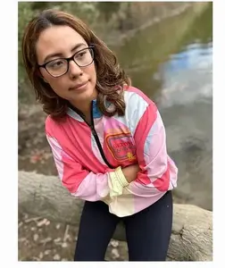 Villahiker - Get Out And Trail Pink Squares Lightweight Outdoor Waterproof Hiking Windbreaker Jacket