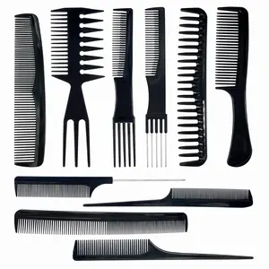 10 Pcs Comb Set for Hair Stylists - Professional Variety Pack with Combs for All Hair Types and Styles