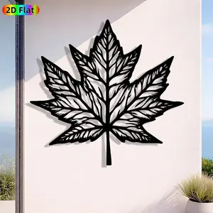 1pc Minimalist Maple Leaf Metal Wall Art, Minimalist Maple Leaf Statue Mural, Iron Craft, Perfect for Living Room, Garden, Patio Decor, Intricate Craftsmanship, Artistic Metalwork, Thanksgiving Decor, Ideal Gift for Nature Lovers
