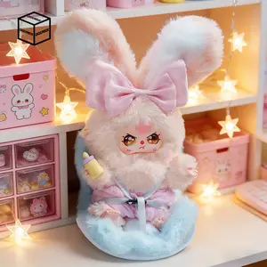 BABYTHREE-VEHICLEE mounted BABY series blind box -Bunny Plush Dolls，Soft Furry Collectibles