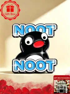 1PC Cartoon Penguin Brooch with gift box, 2026 spring and summer new style, elegant and fashionable. Wearing at banquets and holidays, Also be used as an accessory for autumn and winter sweaters and coats. Perfect as a birthday gift for family, friends.