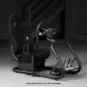 Dardoo Racing Simulator Cockpit Stand with Black Seat Fits  G923 G29.Not Include Wheel Handbrake Shifter and Pedals