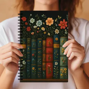 Vintage Floral Spiral Notebook, Hard Cover Journals with Lined Pages, Ideal for Writing & Note-Taking, Perfect Gift for Book Lovers