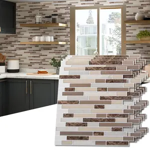 Art3d 12''x12'' Peel and Stick Marble Backsplash Tiles - Self-Adhesive, Pack of 10 for Kitchen & Bathroom Decorative