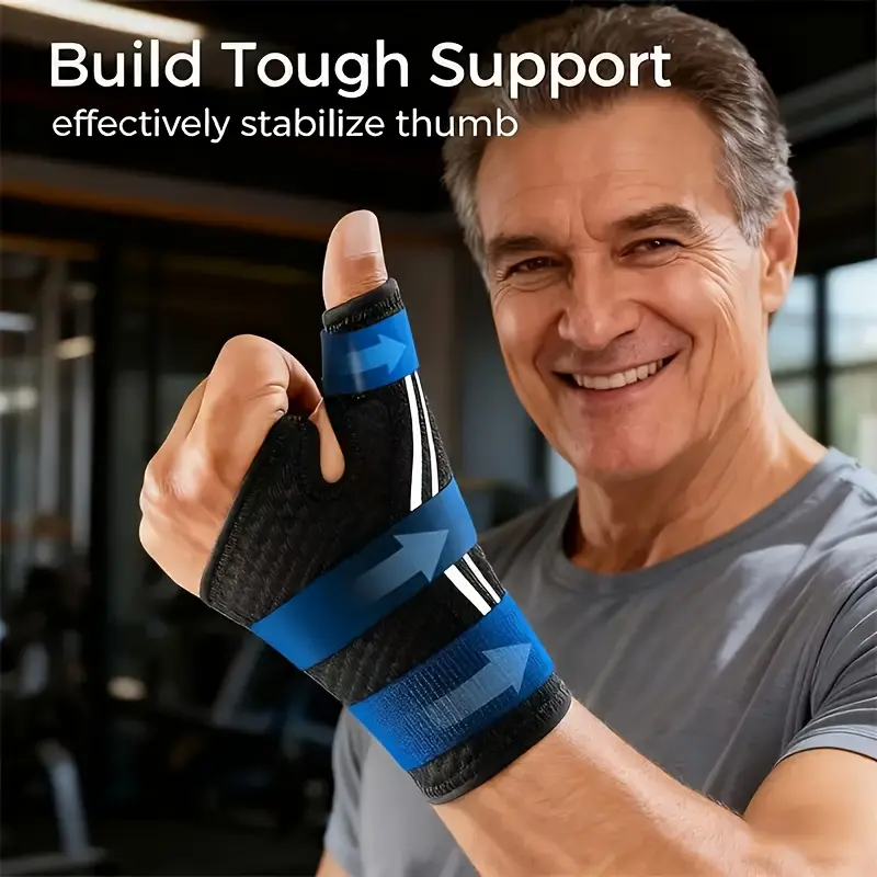 [Ergonomic Wrist Support] 2-piece/1-piece ergonomic wrist support with thumb support - The wrist support features an adjustable thumb guard, suitable for either the left or right hand. Its 270° wraparound design ensures a perfect fit Wrist Wraps