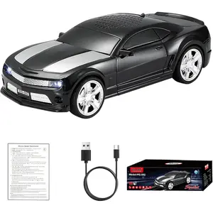 WS-592 Supercar Design  Replica Speaker - Portable  Model  Speaker with TWS Stereo, FM Radio, LED Party Lights, USB/TF Playback, Hands-Free Calling, Microphone(Black)