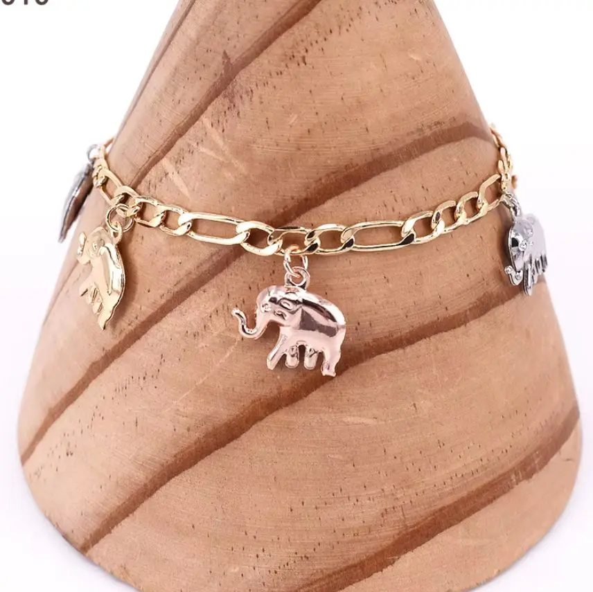 Unisex 2-Piece Tricolor Jewelry Set - Elegant Rose Gold Hues Bracelet & Earrings with Animal Design, Plain Style for Daily Casual Wear, Animals, Bracelet And Earring Set, Animal Charm