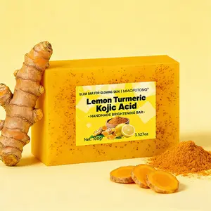 Turmeric Lemon Kojic Acid Soap, Deep Cleansing Handmade Soap for Face & Body Bath