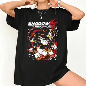 Retro Shadow Graphic T-Shirt, Dark Hero Gamer Tee, Vintage Video Game Streetwear Shirt, Unisex Graphic Tee