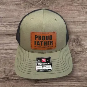 Proud Father Laser Engraved Richardson 112 Trucker Hat