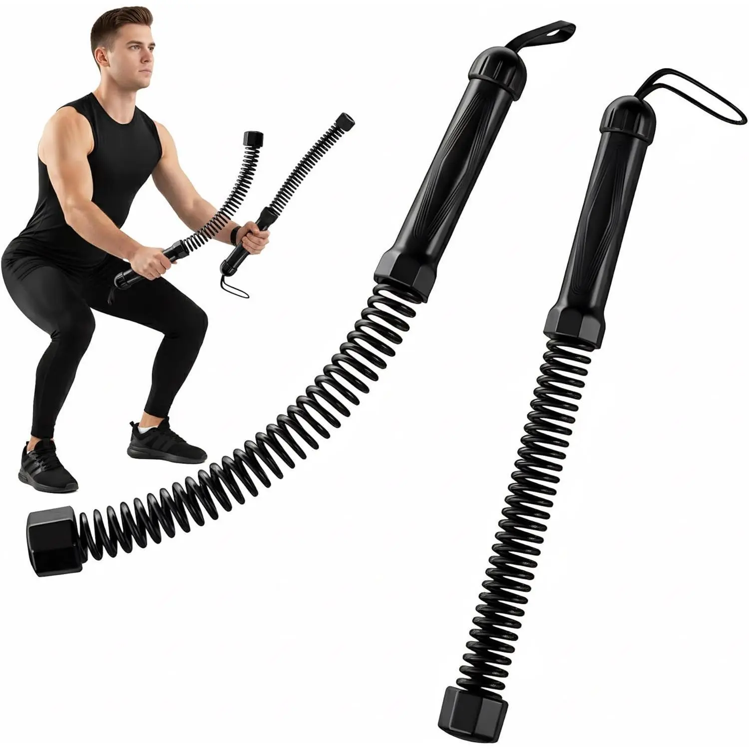 Premium Cordless Battle Ropes for Home Gym - Weighted Full-Body Exercise Rope for Men & Women, No-Jump Fitness Training Equipment Perfect for HIIT, Strength Building & Cardio Workouts, Top Festival Gift for Fitness Enthusiasts