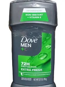 Dove Men+Care Antiperspirant Deodorant Stick Extra Fresh 2.7 oz 72H Protection Non-Irritant Vitamin E for Men Long-Lasting Citrus Scent