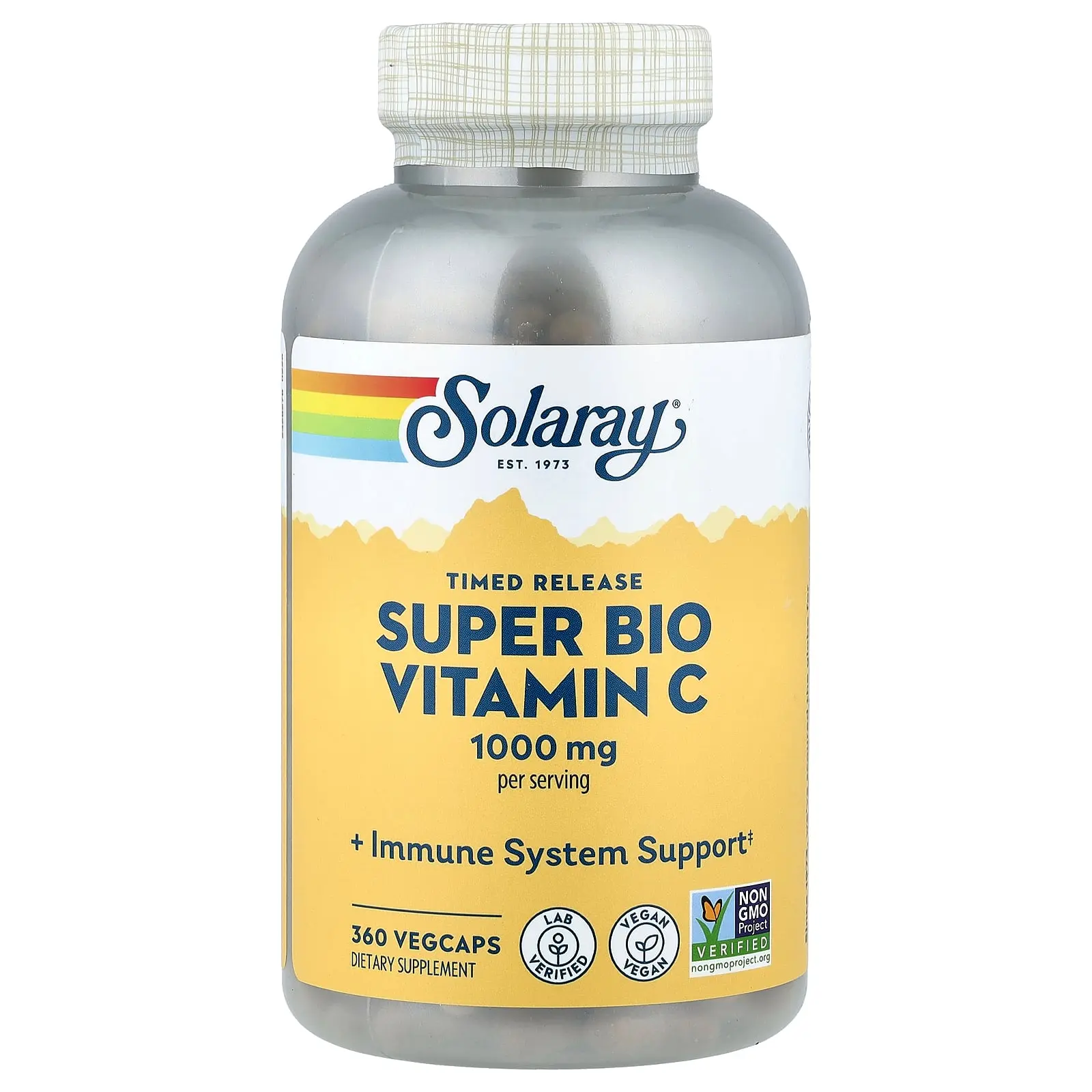 Solaray Super Bio Vitamin C, Timed Release, 360 VegCaps