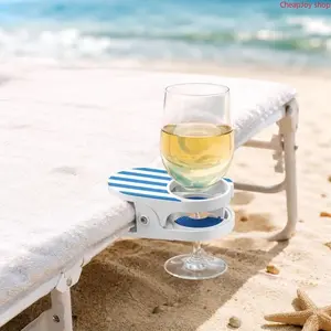 【Summervibes】2pcs Clip-On Drink Holder, Portable Cute Beverage Cup Clip, Fun Sweet Styling Cup Organizer, Hands-Free Practical Accessory for Home Office Desk Car Stroller and Outdoor Daily Use