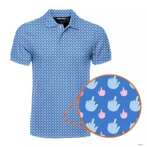 Men’s Birdie Fingers Golf Polo Shirt, Funny Golfer Polo, Moisture Wicking Breathable Athletic Golf Apparel