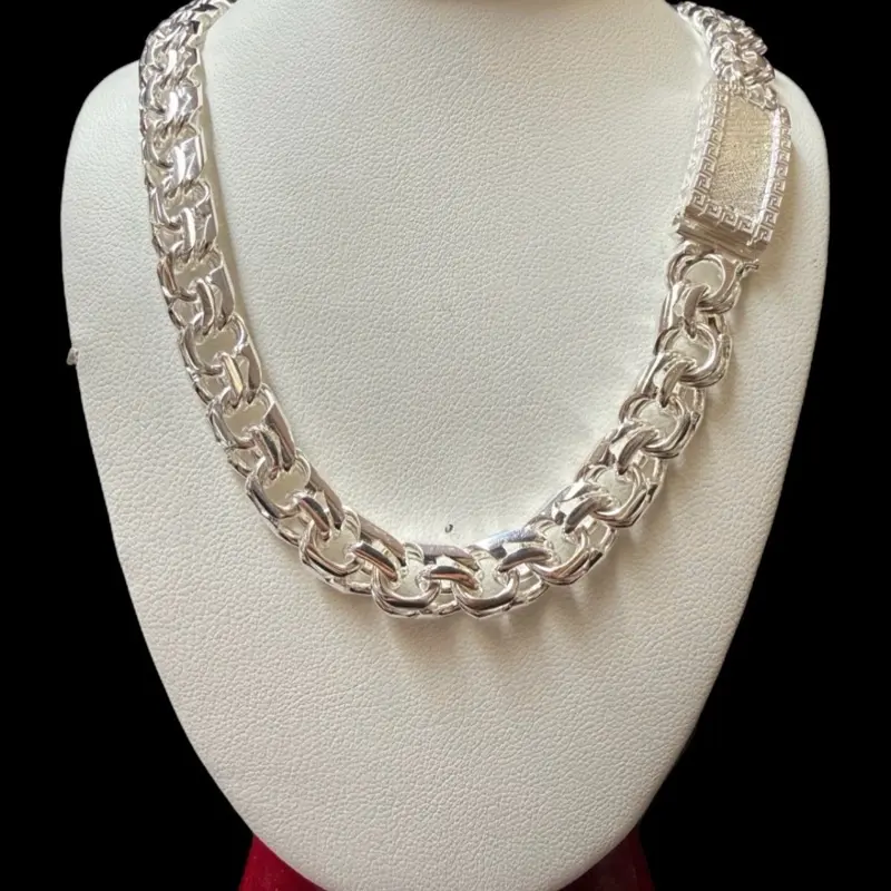 9 mm Style Chino link Chain Silver (101.4g) 26 inch