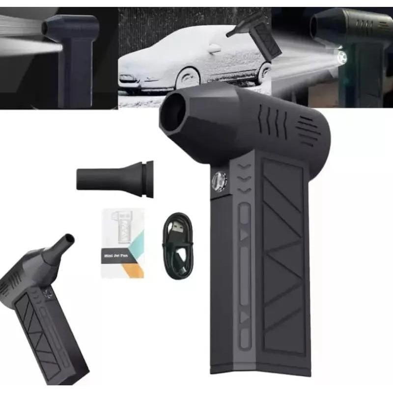 Portable Violent Turbo Small Fan, Powerful Mini Blower, Handy Mini Electric Fan, Handheld High-speed Air Duster Fan for Computers Dust Removal, Snow Blowing, Carbon Blowing, Barbecue, Carbon & Outdoor lgnition