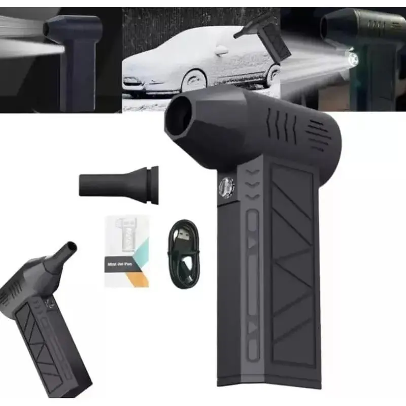 Portable Violent Turbo Small Fan, Powerful Mini Blower, Handy Mini Electric Fan, Handheld High-speed Air Duster Fan for Computers Dust Removal, Snow Blowing, Carbon Blowing, Barbecue, Carbon & Outdoor lgnition