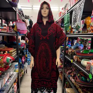 Gaban poncho Virgen Maria Tradicional Mexican Gaban Casual Comfort poncho