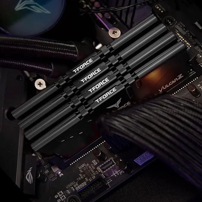 TEAMGROUP T-Force Vulcan Z DDR4 16GB Kit (2x8GB) 3200MHz (PC4-25600) CL16 Desktop Memory Module Ram Black TLZBD416G3200HC16FDC01
