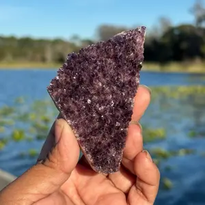 Amethyst Druzy Cluster | Deep Purple Sparkling Crystal | Natural Healing Stone | Small Display Specimen | Altar Decor | Meditation & Energy Work