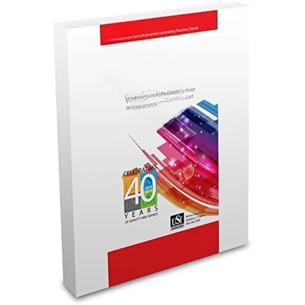 USI  Thermal (Hot) Laminating Pouches/Sheets, Letter Size, 10 Mil, 9 x 11 1/2 Inches, Clear Gloss, 50-Pack