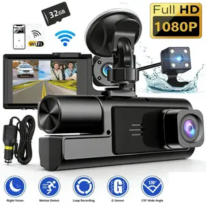 🚗 Protect Your Car! 3-Lens + WiFi Dash Cam For Uber, Lyft & New Drivers🚗🚗 Non-rechargeable, must be used while plugged in.