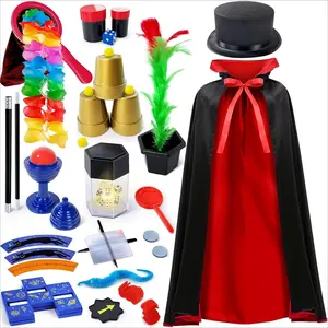 XP-CPA04  Kids Magic Kit, Magician Costume for Pretend Play, Magic Set with Instructions for Each Trick for Kids Ages 6 7 8 9 10 11 12