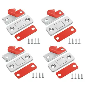 4 Sets Strong Magnetic Door Closer Cabinet Catch Latch Cupboard Ultra Thin Closures