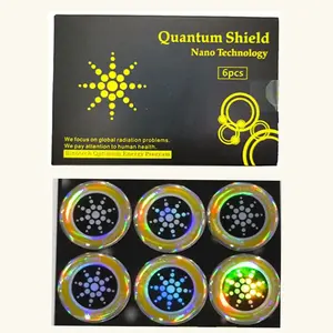 EMF-Reducing Stickers,Multi-DeviceProtective Stickers,Sleek Gold/SilverFinish for Phones,Laptops,AirPods,6pcs