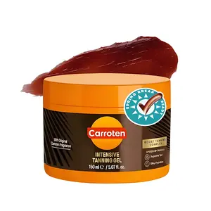 Carroten Intensive Tanning Gel 5 Fl Oz - Browning Tan Accelerator with Carrot & Coconut Oil, Vitamin A & E, Water-Resistant, Non-Greasy, Made in Greece