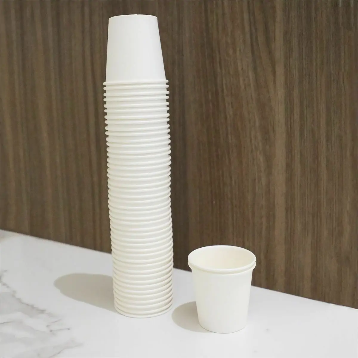 Genuine Joe Disposable Drink Cups, GJO10205 4 oz White Polyethylene Hot & Cold Beverage Cups - Pack of 20