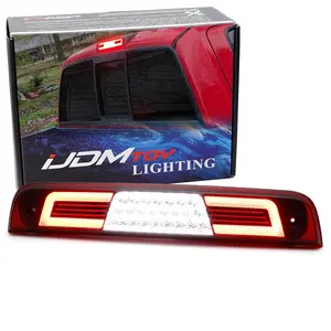 iJDMTOY Dark Red Lens C-Shape Ring Full LED High Mount Third Brake/Clearance Light Assembly For 2019-up Gen5 RAM 1500
